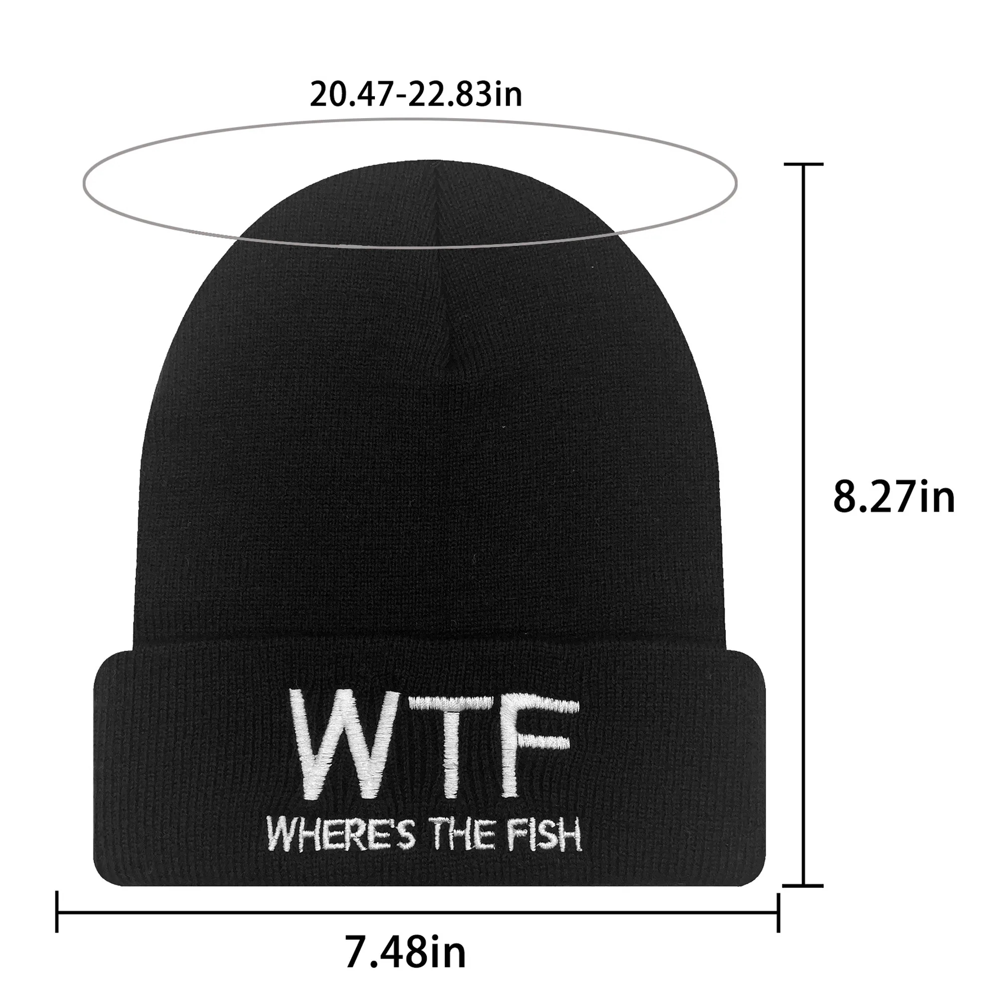 Winter Embroidery Knitted Beanie 2