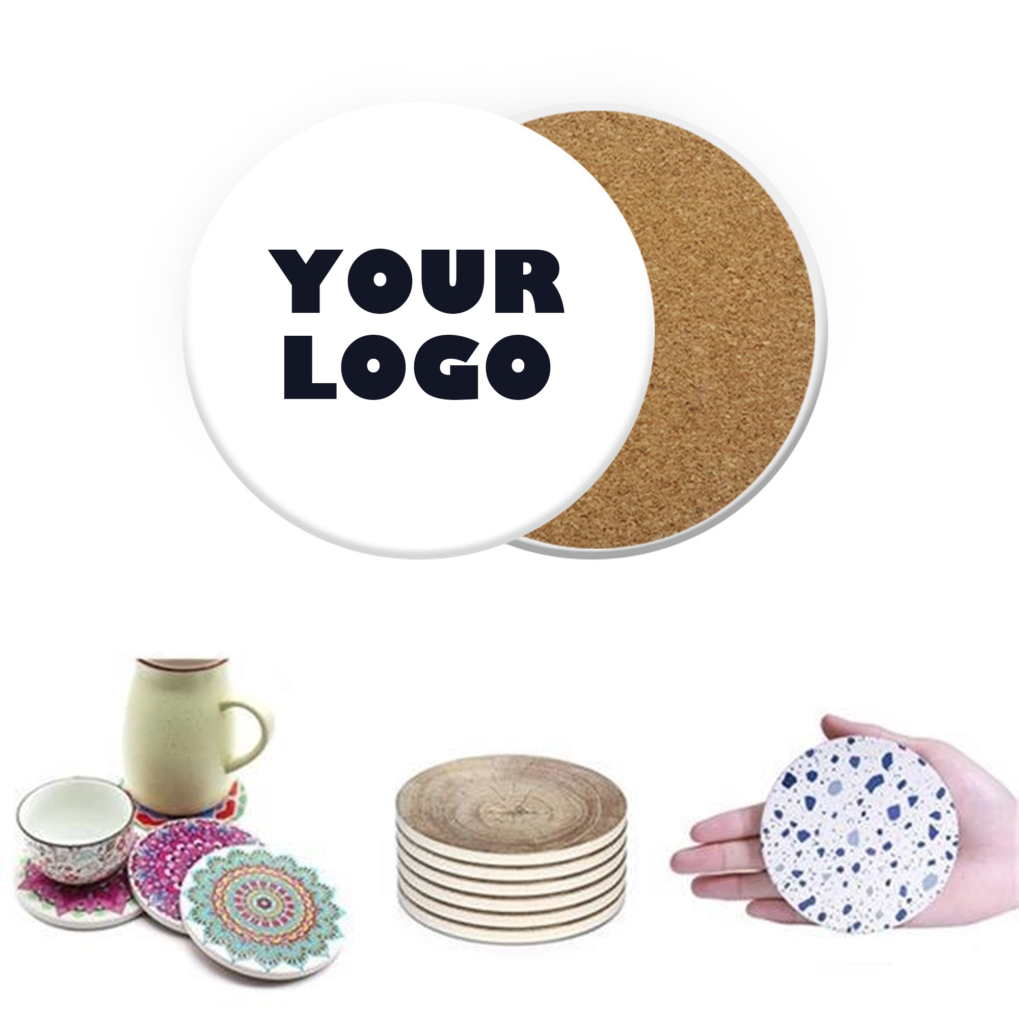 Round Absorbent Stone Coasters 2