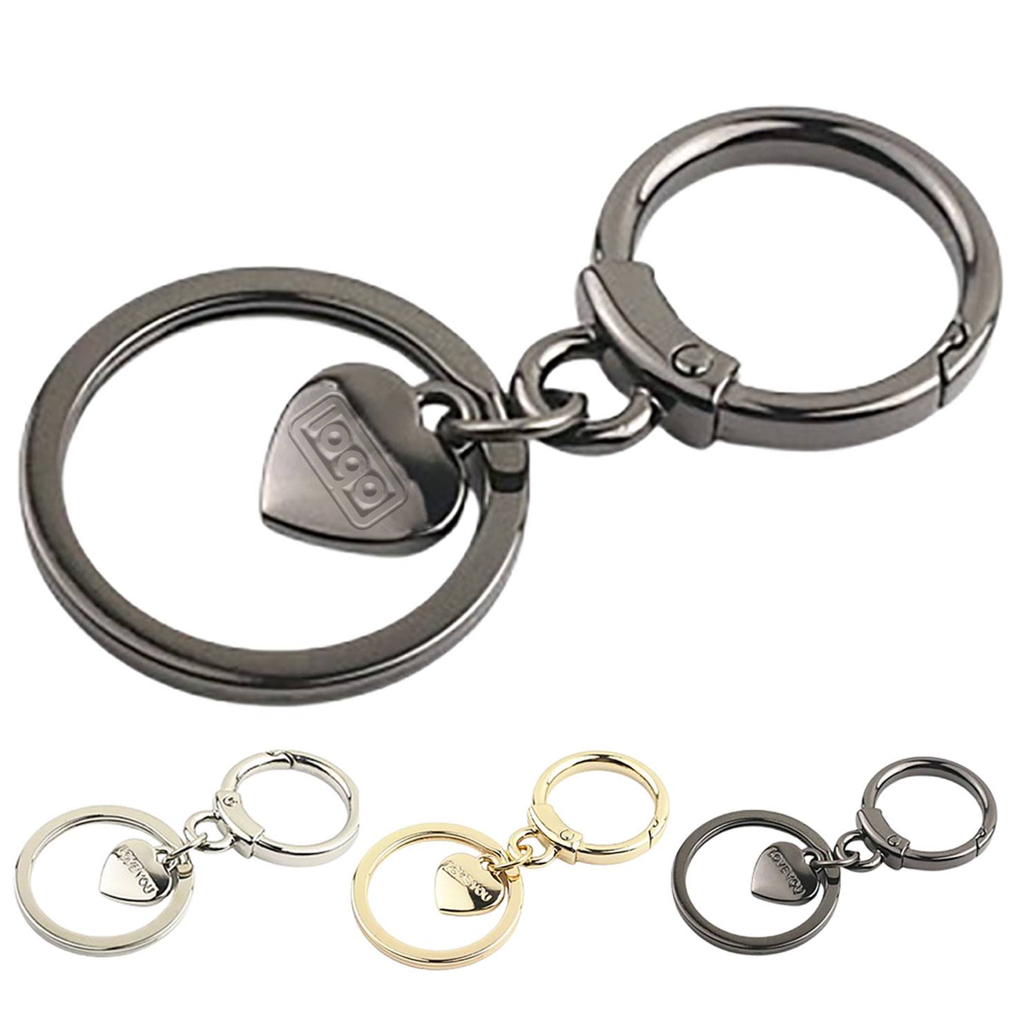 Rotatable Zinc Alloy Keychain 2