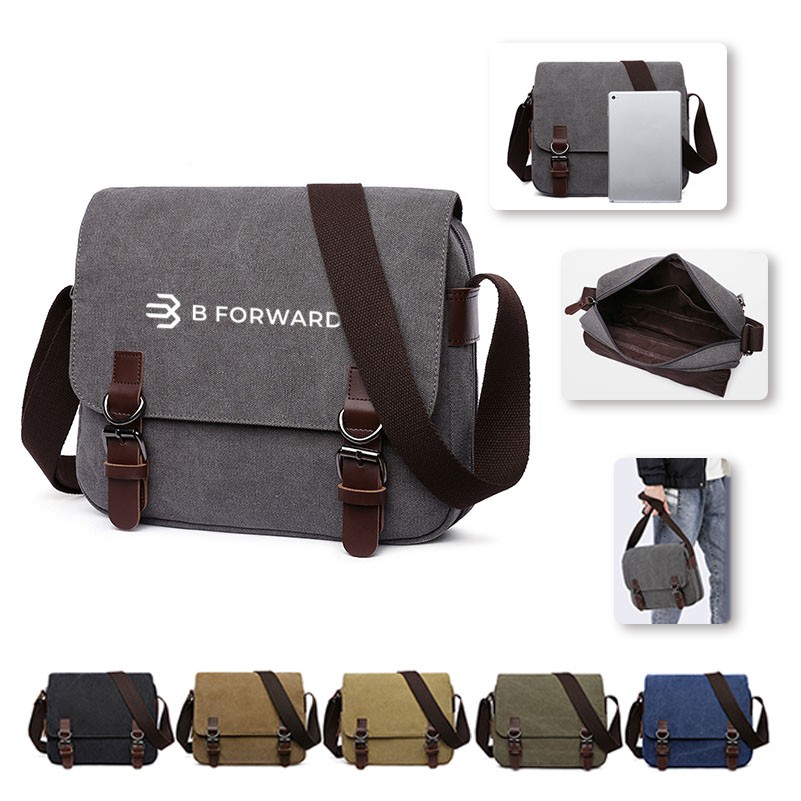 Vintage Canvas Crossbody Messenger Bag 3