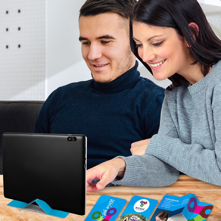 Pop-N-Fold Business Card Phone & Tablet Stand 10