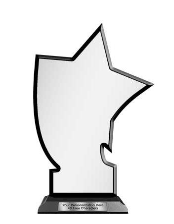 Blank Wood Trophy: 6" Shooting Star with Wood Base 1