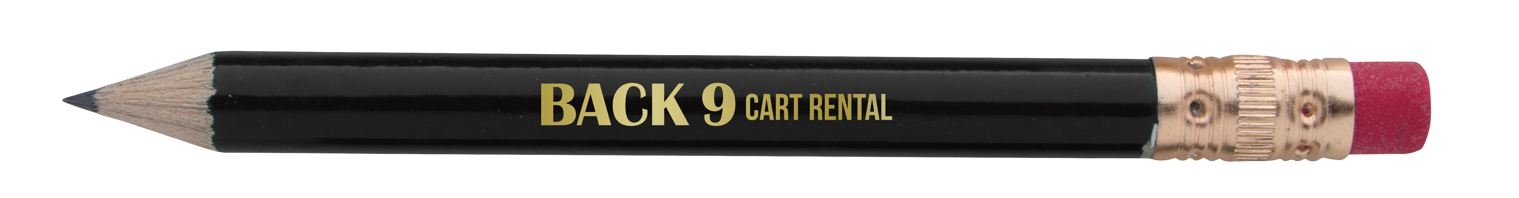 Round Golf Pencil with Eraser 23