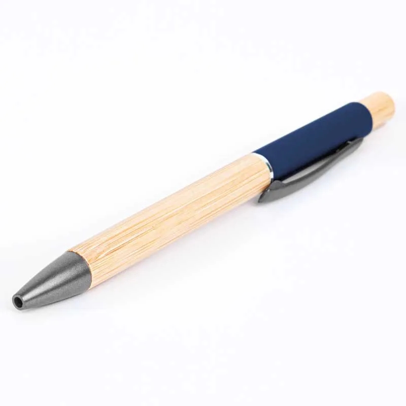 Bamboo Barrel Pen with Gun Metal Clip 7