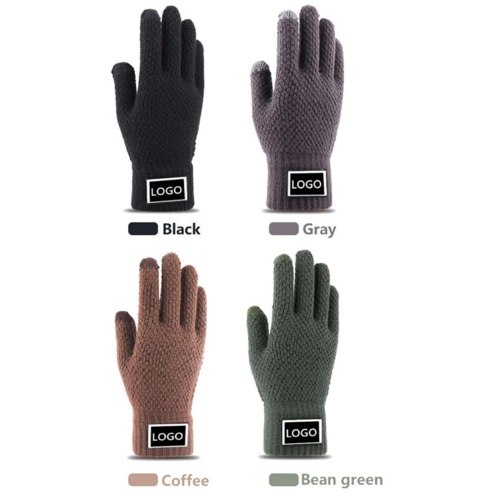 Screentouch Knitted Acrylic Thicken Gloves 2