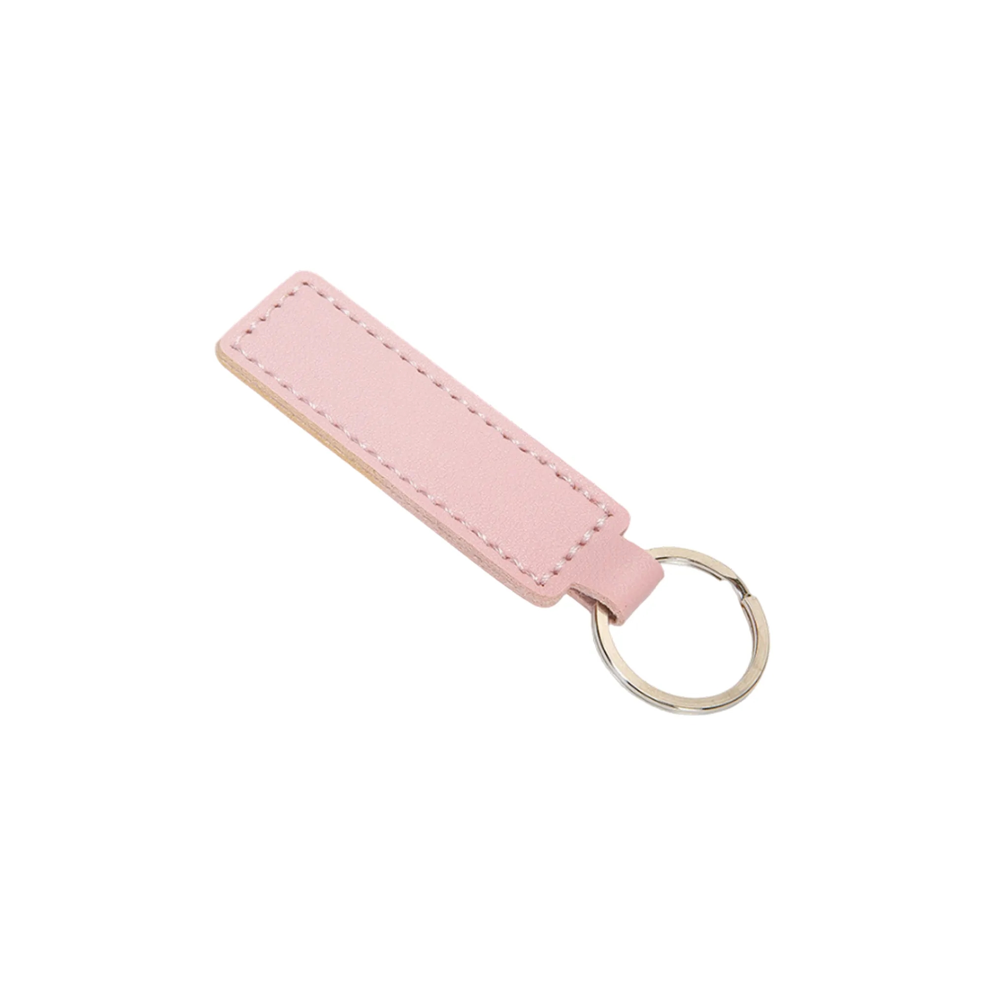 PU Leather Double-Stitched Keychain with Flexible Snap 4