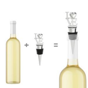 Stylish Ribbon Love Shaped Wine Cork Bottle Stopper 3