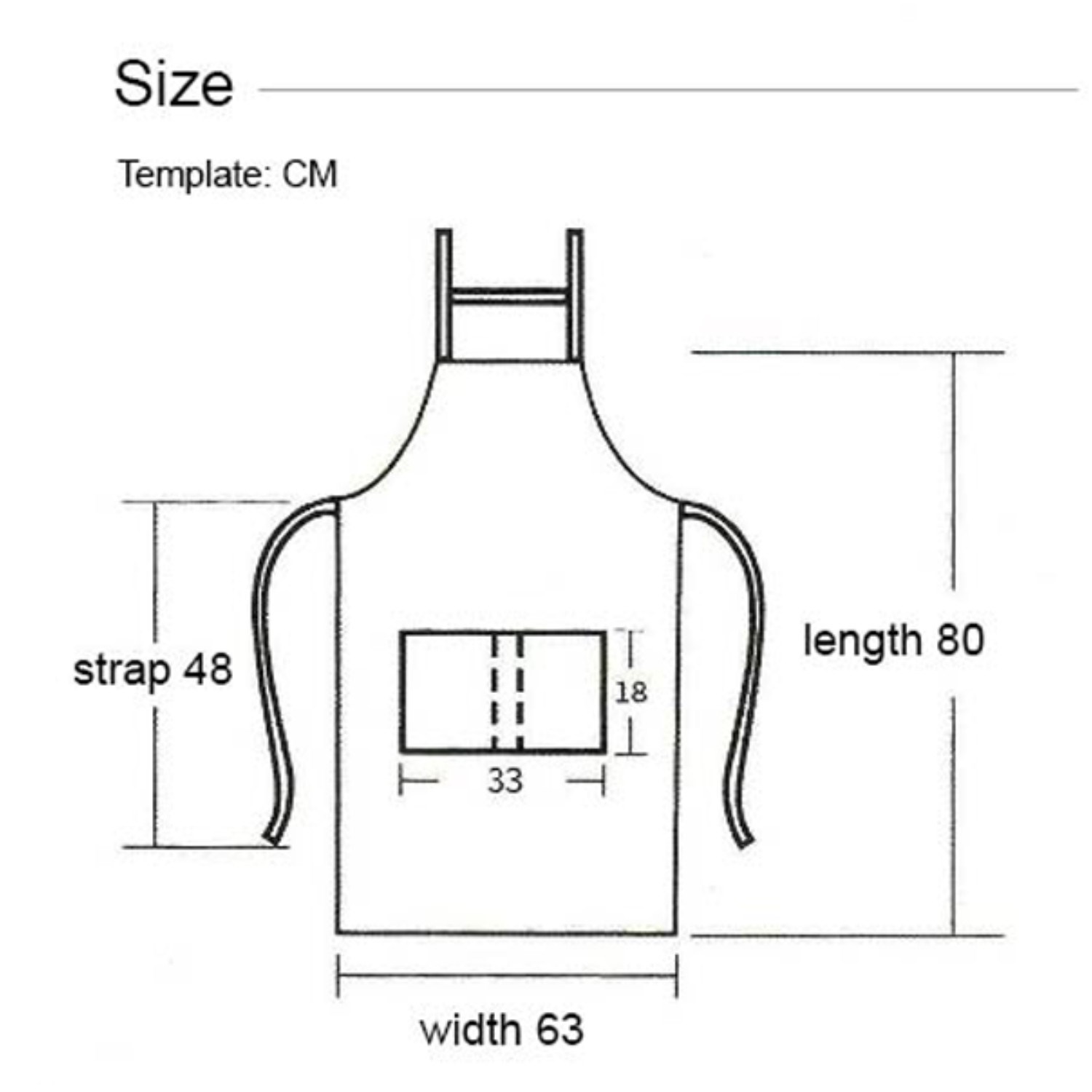 Serge Kitchen Aprons w/ Shoulder support strap & 2 pockets 3