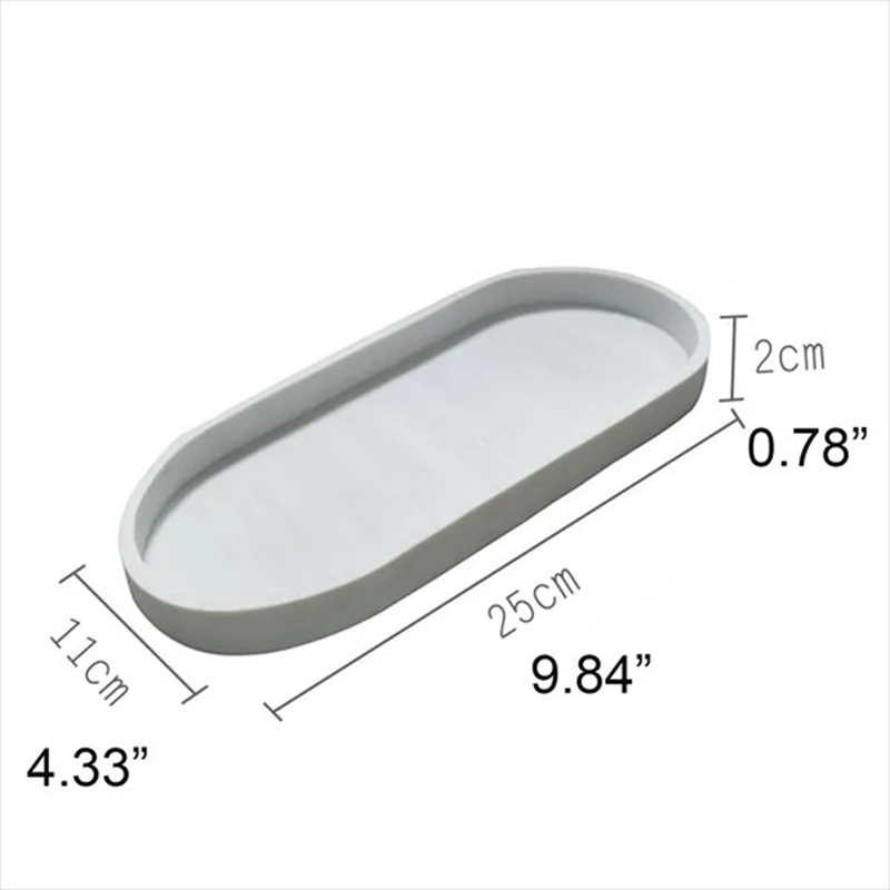 Oval Bathroom Vanity Tray 2