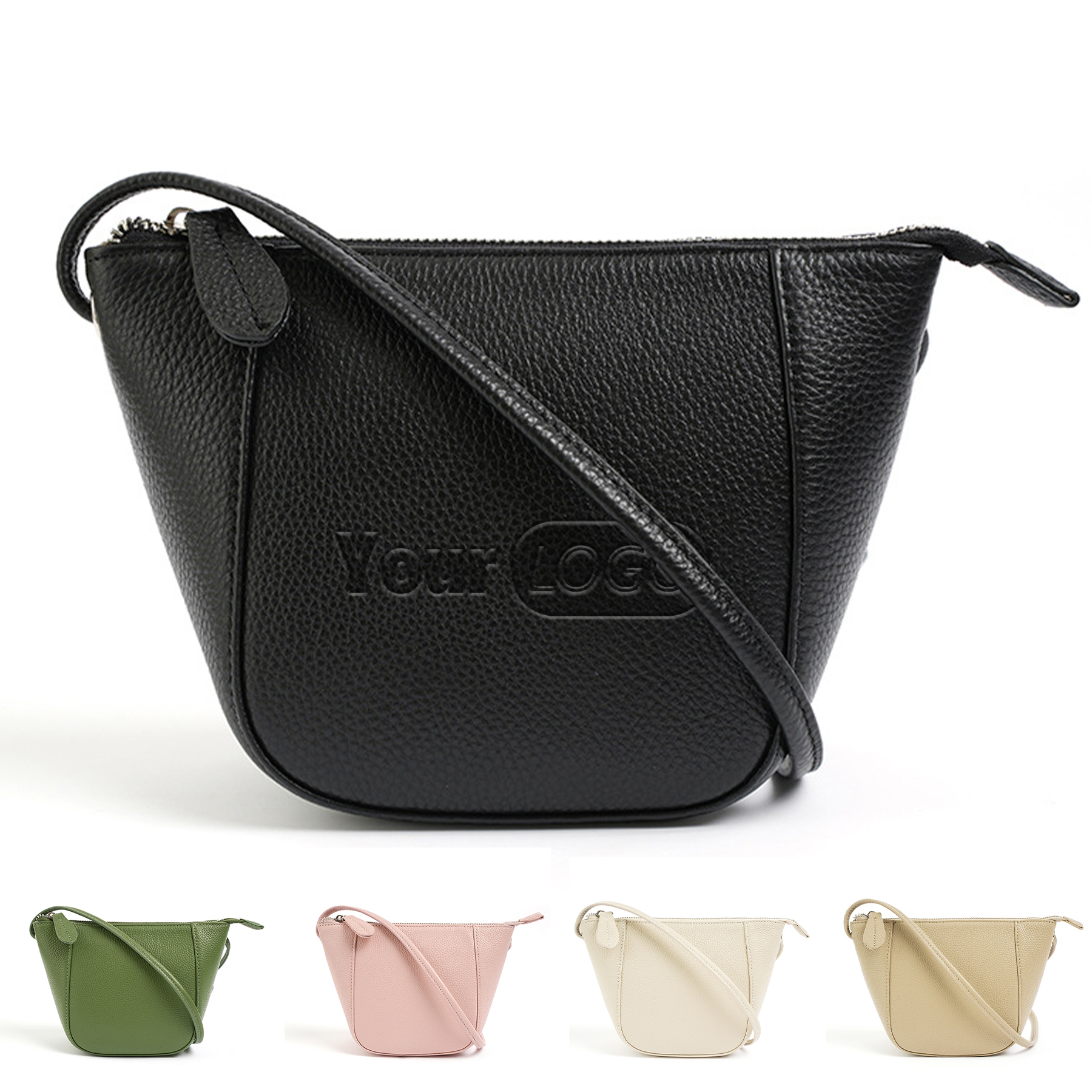 Genuine Leather Small square bag for cross-body phone 7