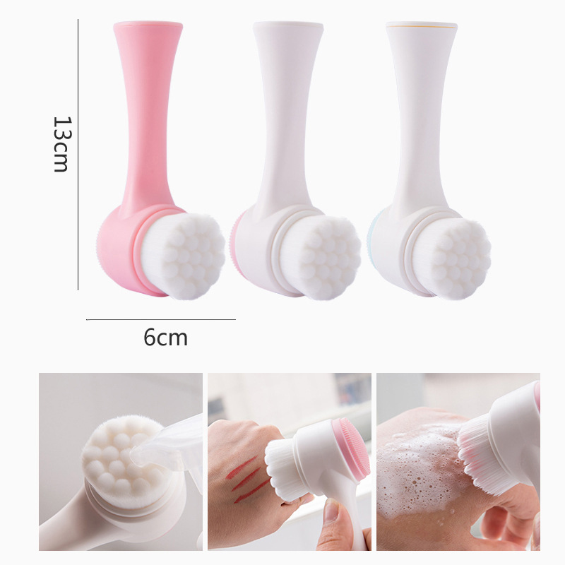 Pore Cleansing Manual Dual Face Wash Brush 5