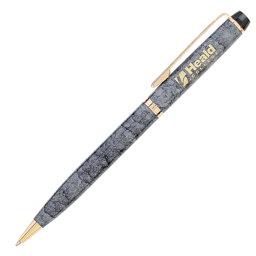 Marble Colored Brass Twist Pen 4