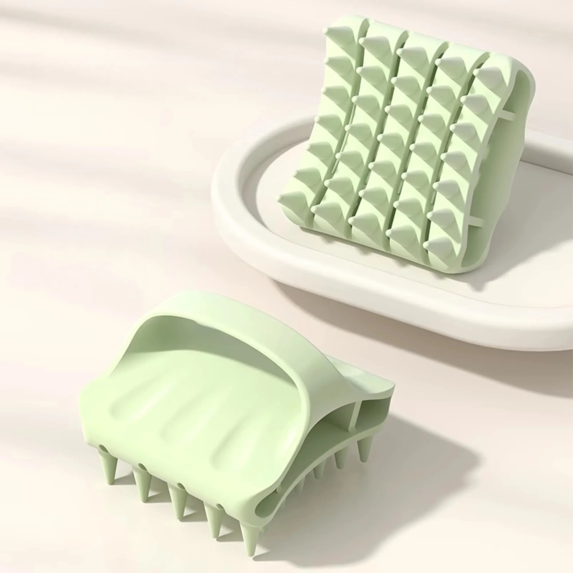 Soft Silicone Scalp Massager Brush For Hair Care Wellness 3