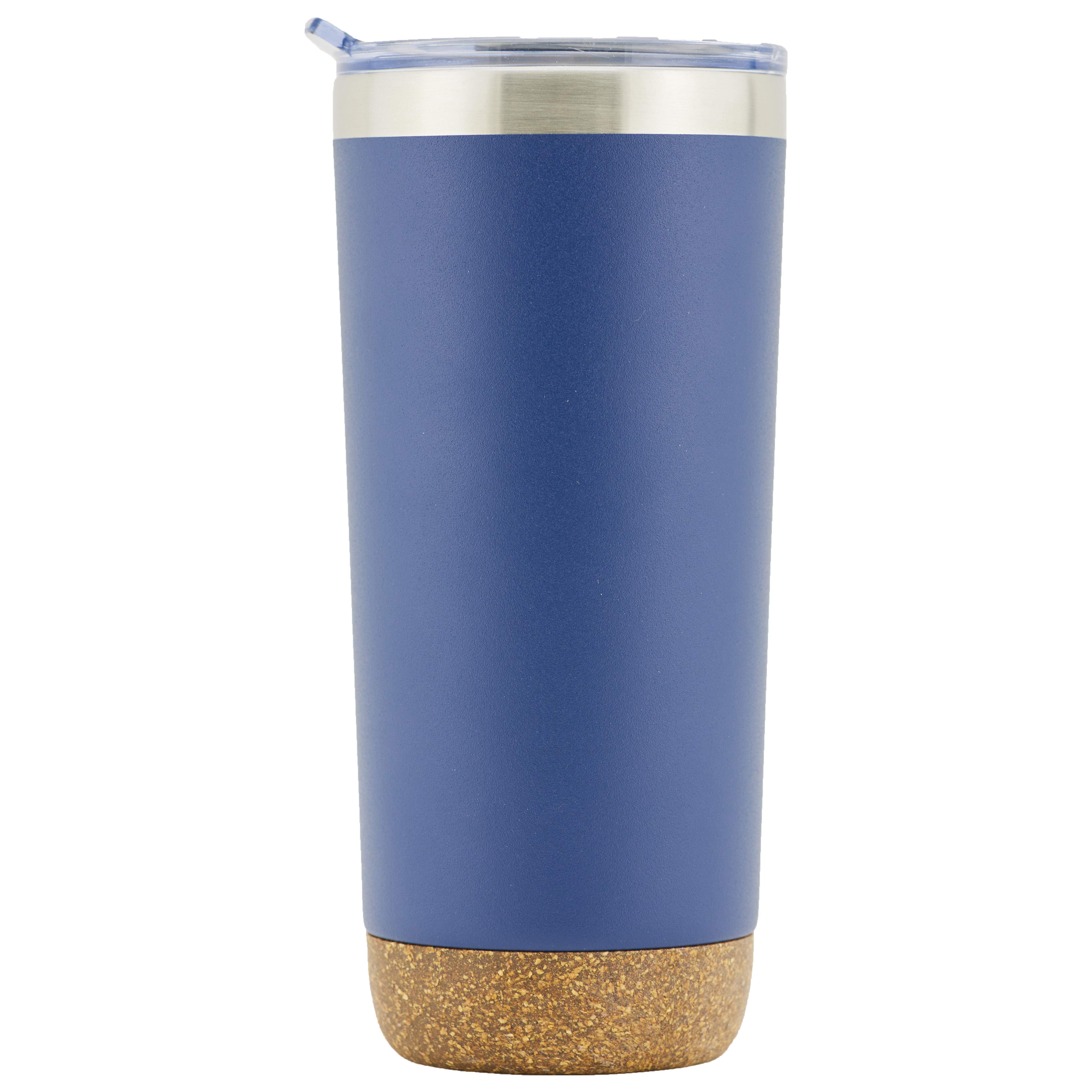 Marin 22 Oz. Double Wall SS VI Tumbler & Cork Bottom (Blue)