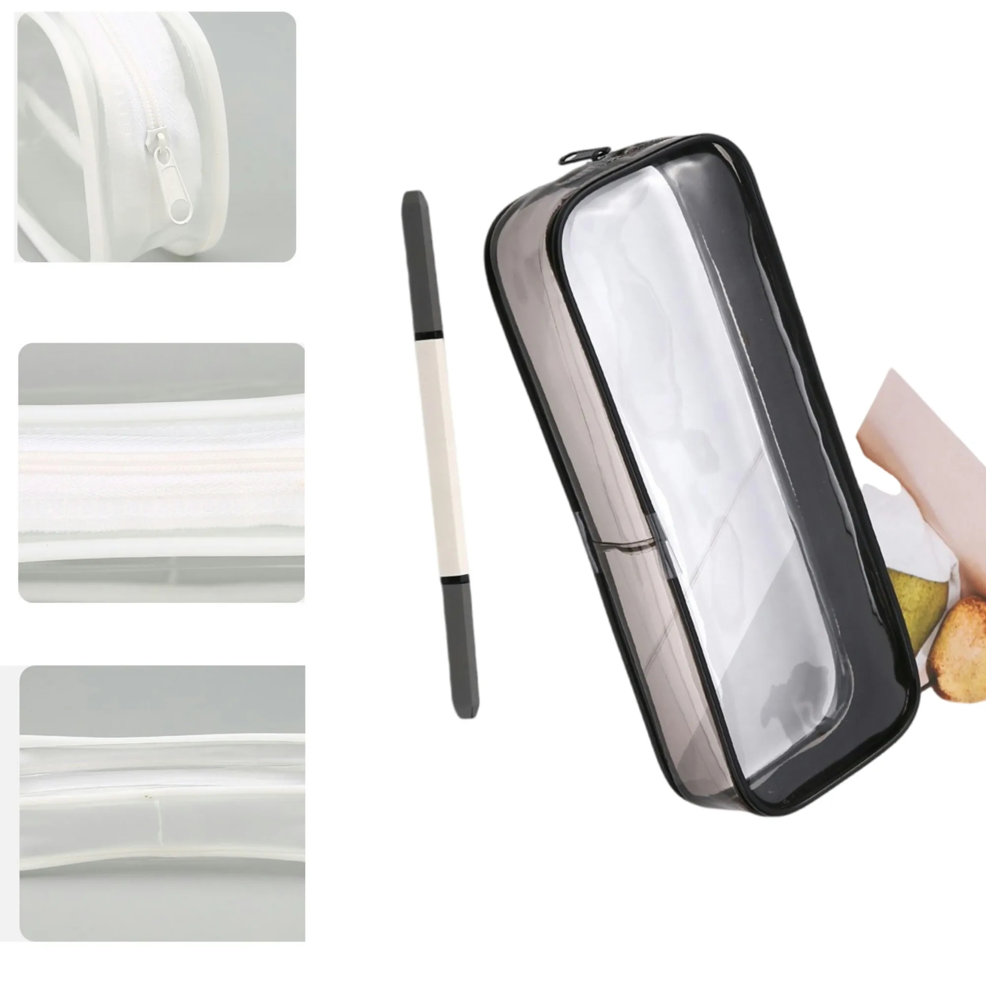 Clear PVC Zipper Pencil Bag & Storage Pouch 7