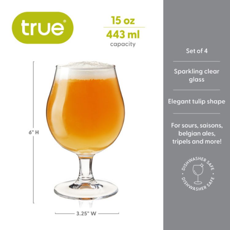 True® Beer Tulip Glass, set of 4 2