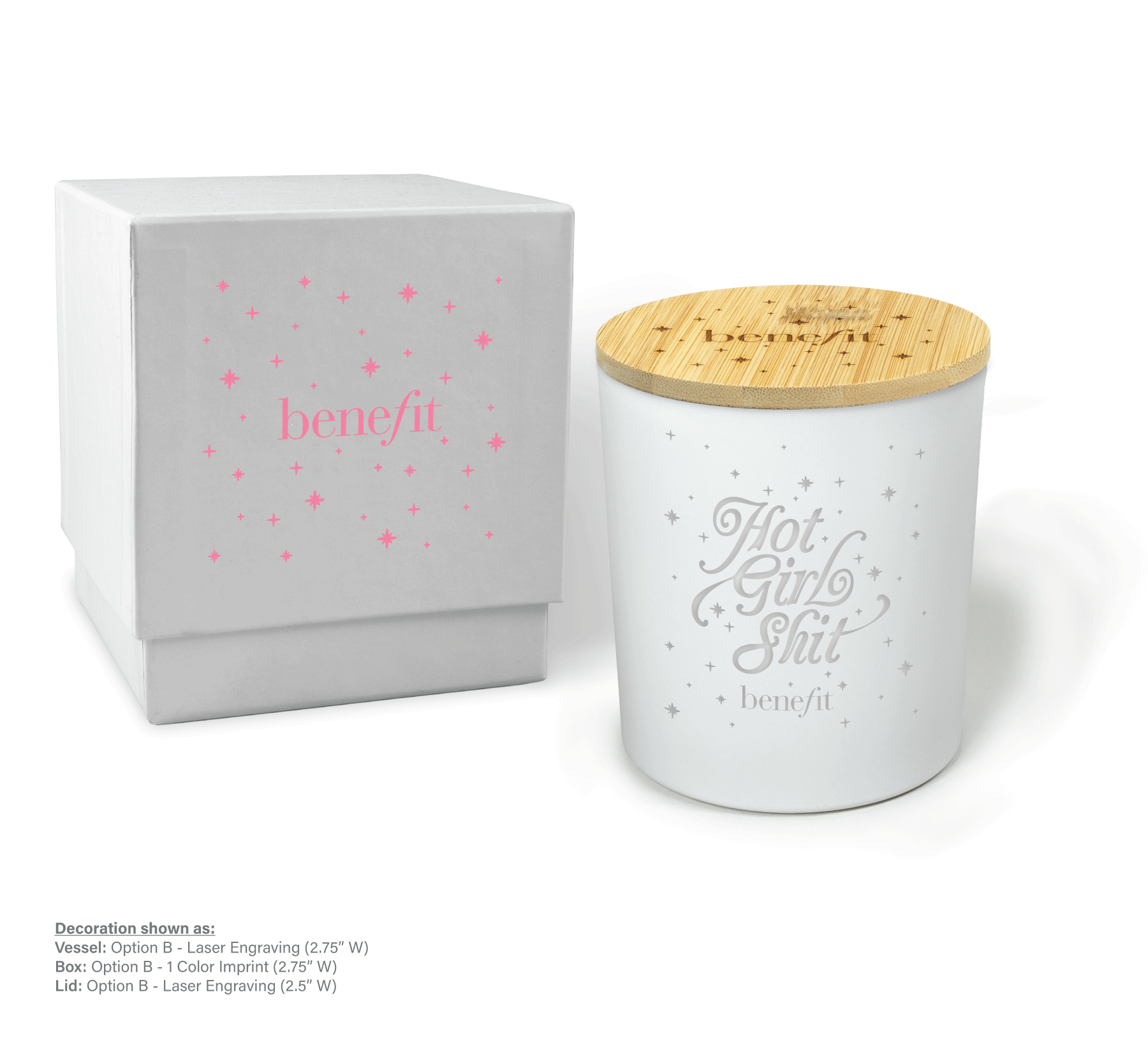 14 oz White Luxury Candle with Gift Box Engraved