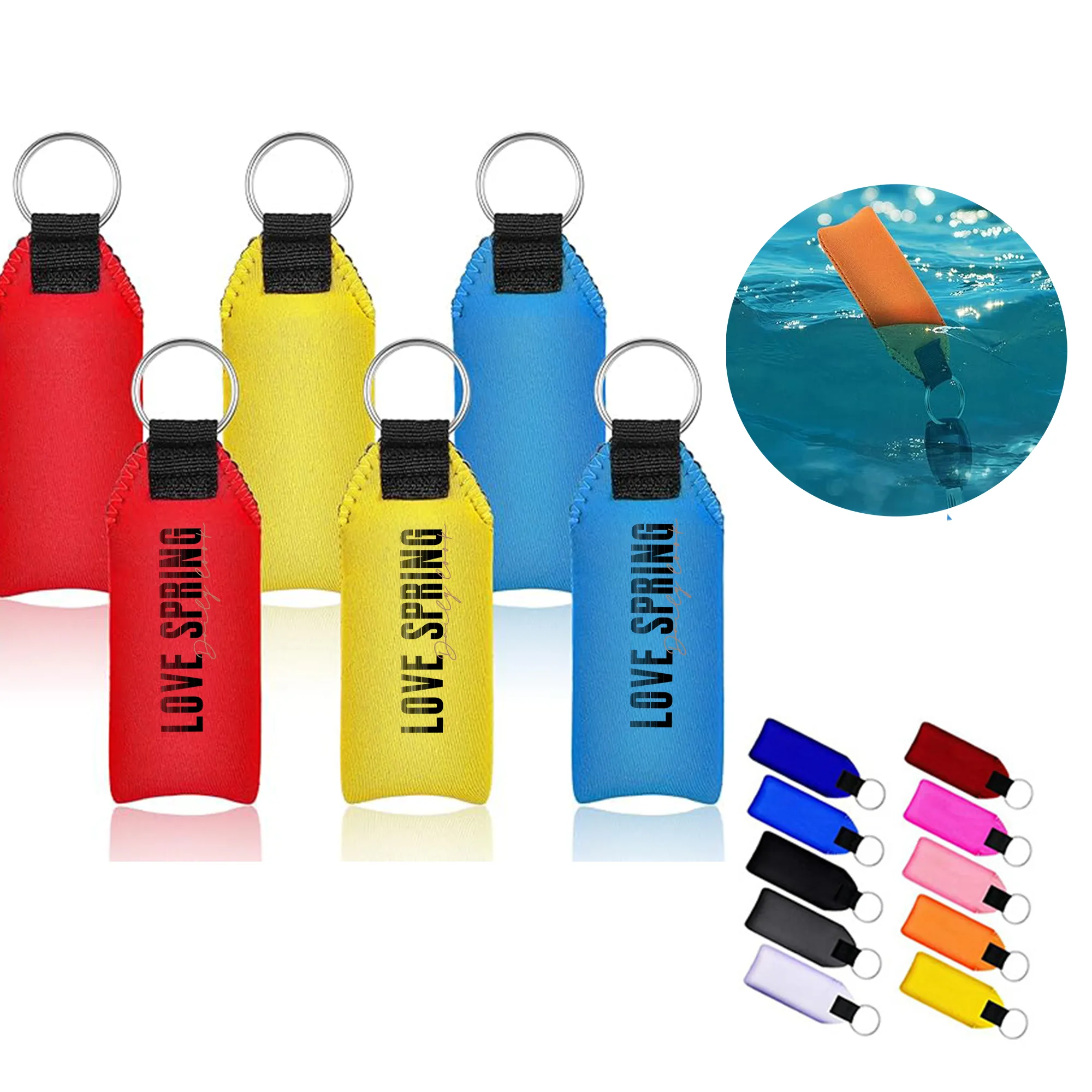 Floating Keychain Suitable for Boating Fishing Printed LOGO