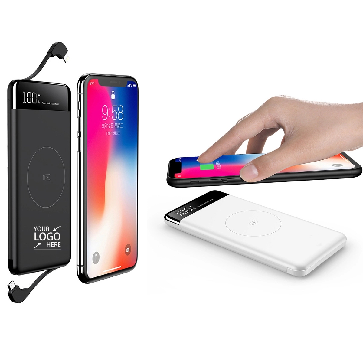 Digital Display Wireless Charging Power Bank(10000 Mah) 2