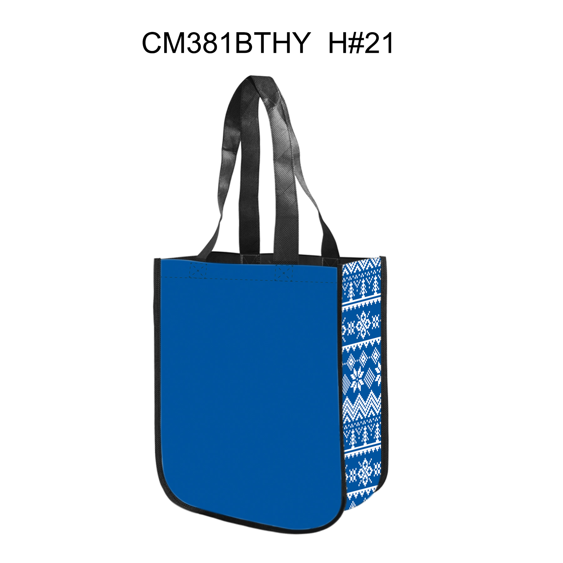 Free Shipping Christmas Design Gusset Laminated Tote Bag 36