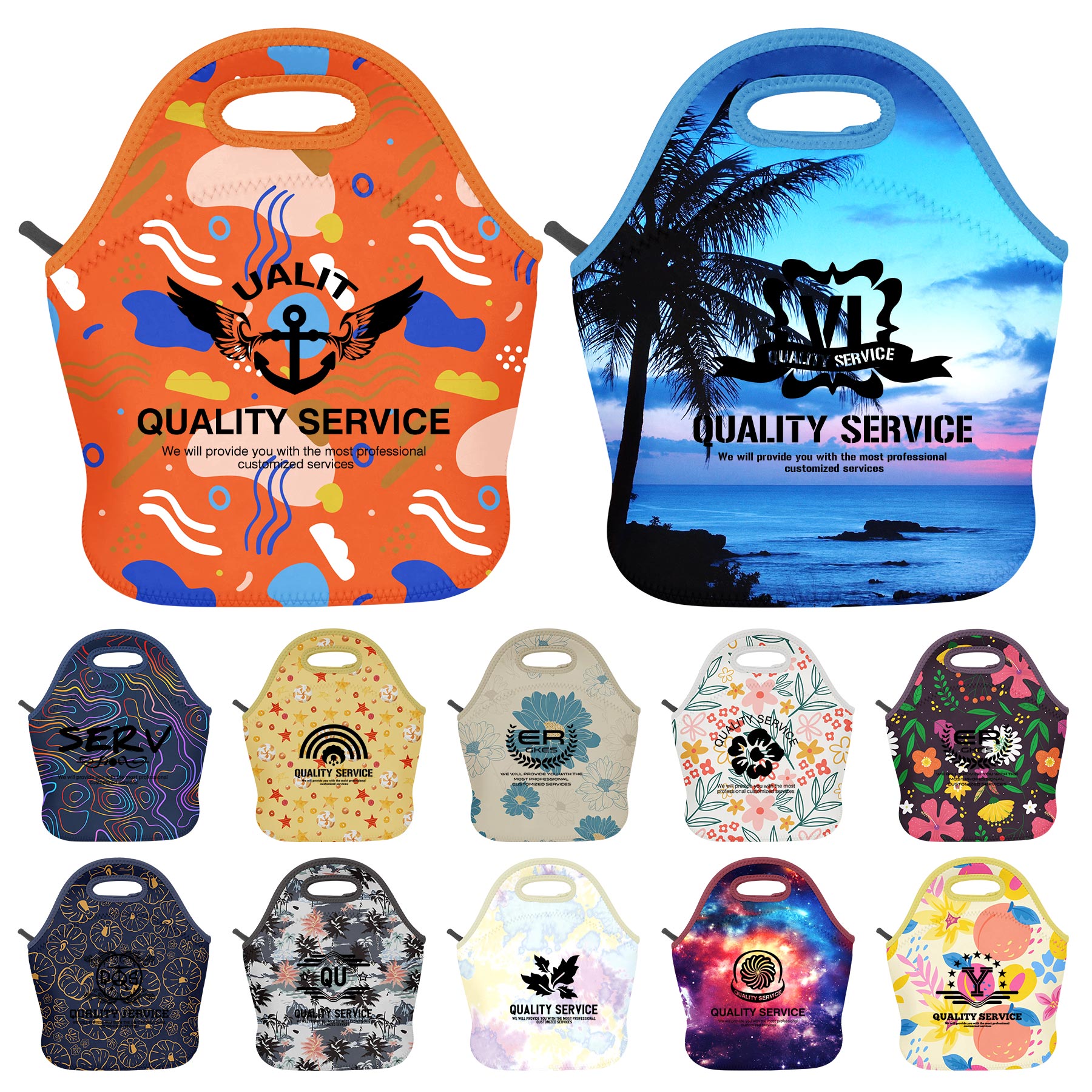 Soft Neoprene Lunch Tote Bag 3