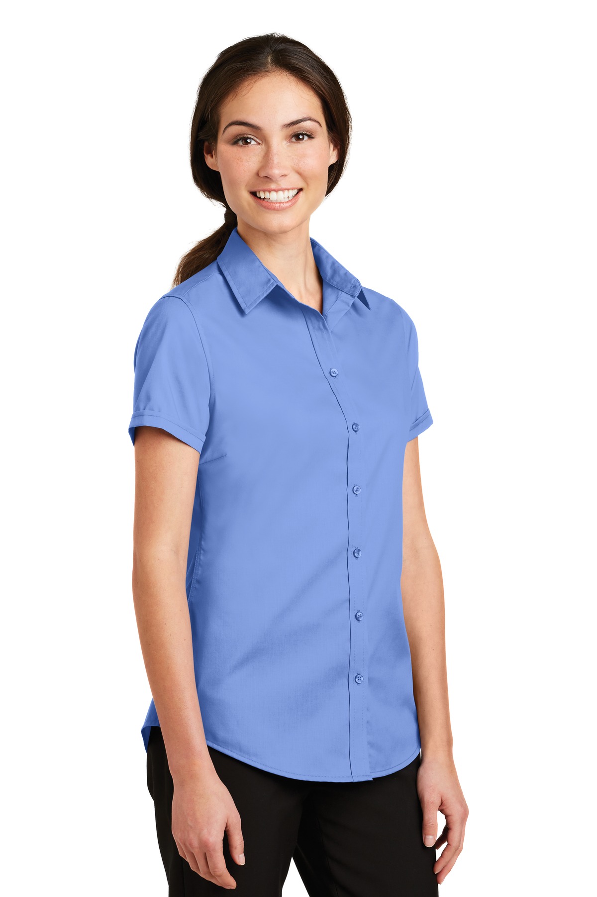 Port Authority Women's Short Sleeve SuperPro Twill Shirt. L664 46