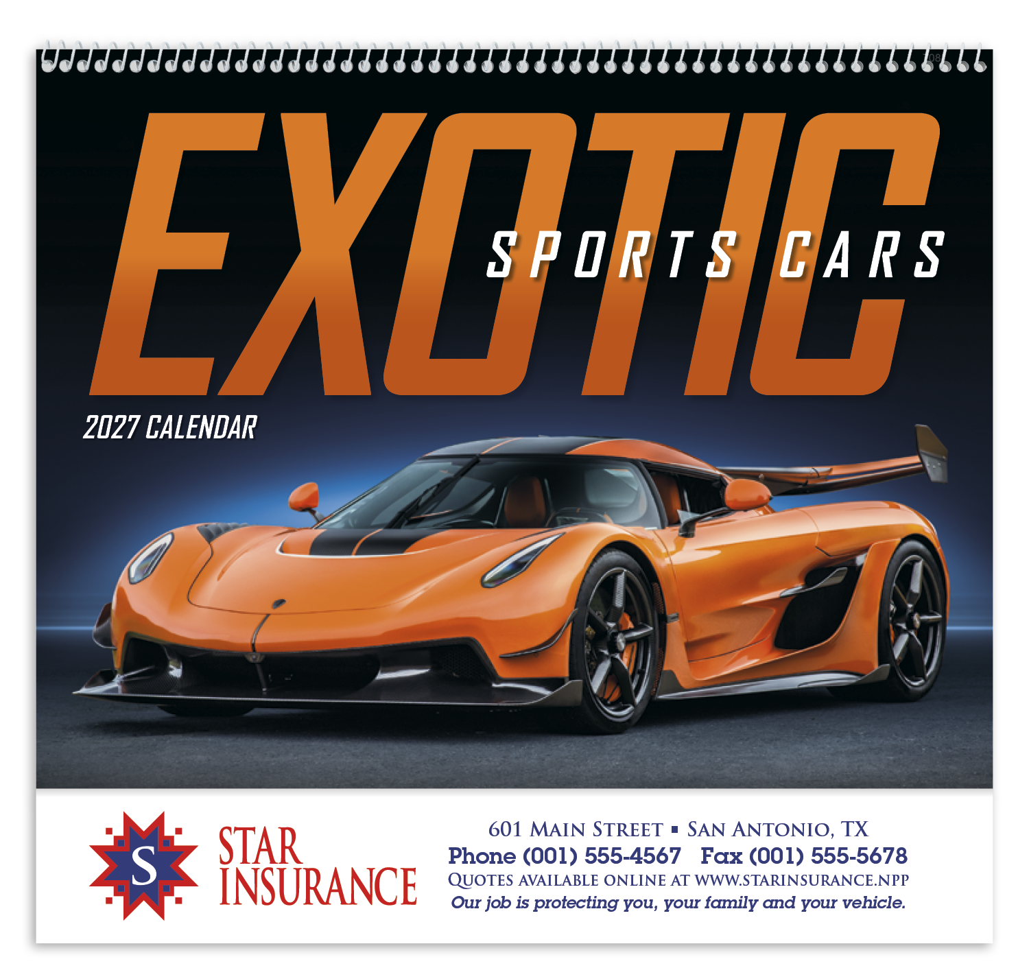Good Value™ Exotic Sports Cars - Spiral Calendar 61