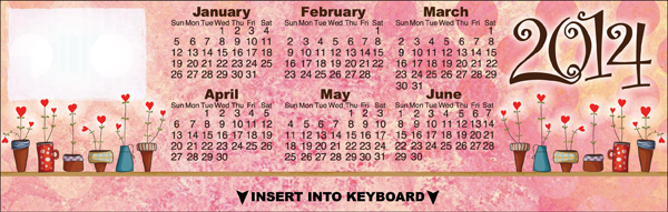 CALENDAR - Flower Pots Keyboard Calendar 3