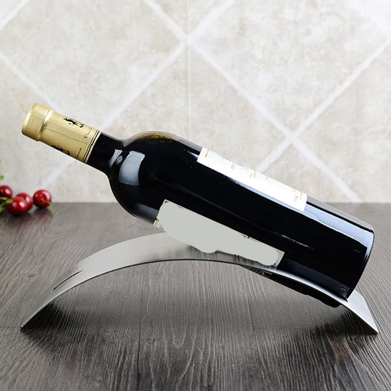 Stainless Steel Curved Wine Bottle Holder 5