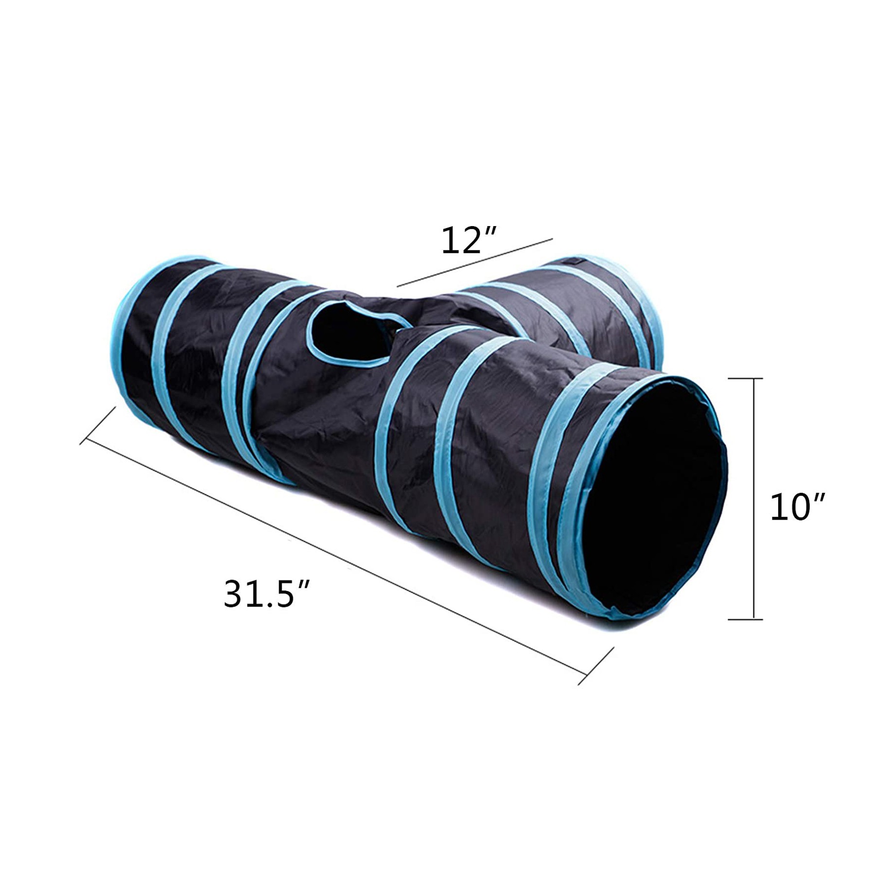 Collapsible 3 Way Pet Cat Tunnels Tube 2