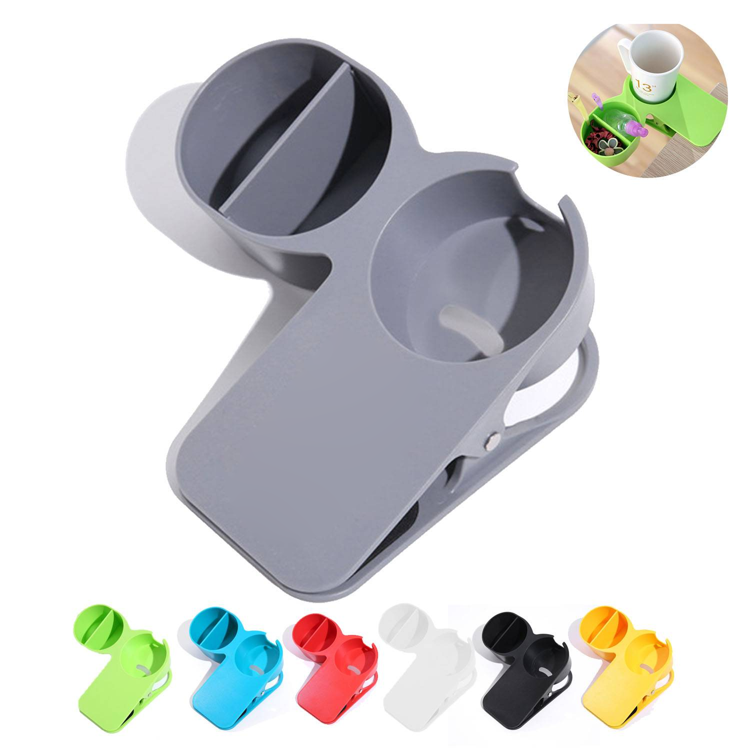 Plastic Clip-On Table Cup Holder 4