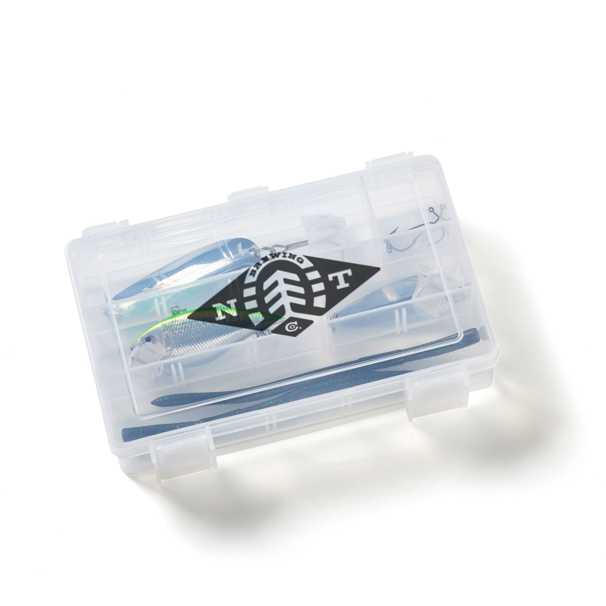 Fishing Tackle Box - Green and Silver Components