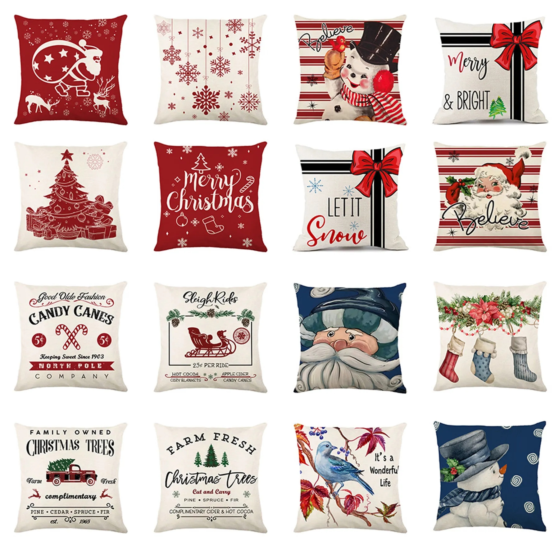 Christmas pillow case 4