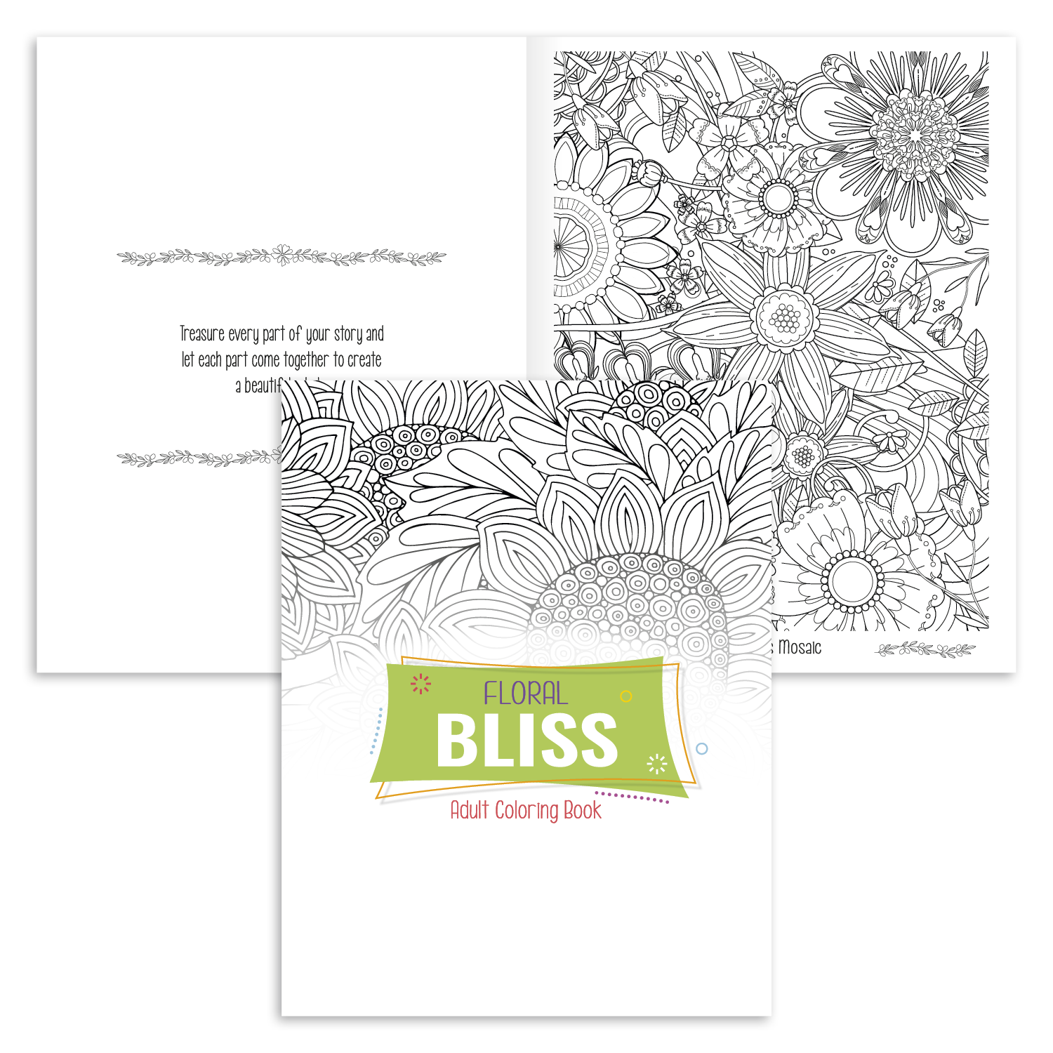 Good Value™ Floral Bliss Adult Coloring Book 3
