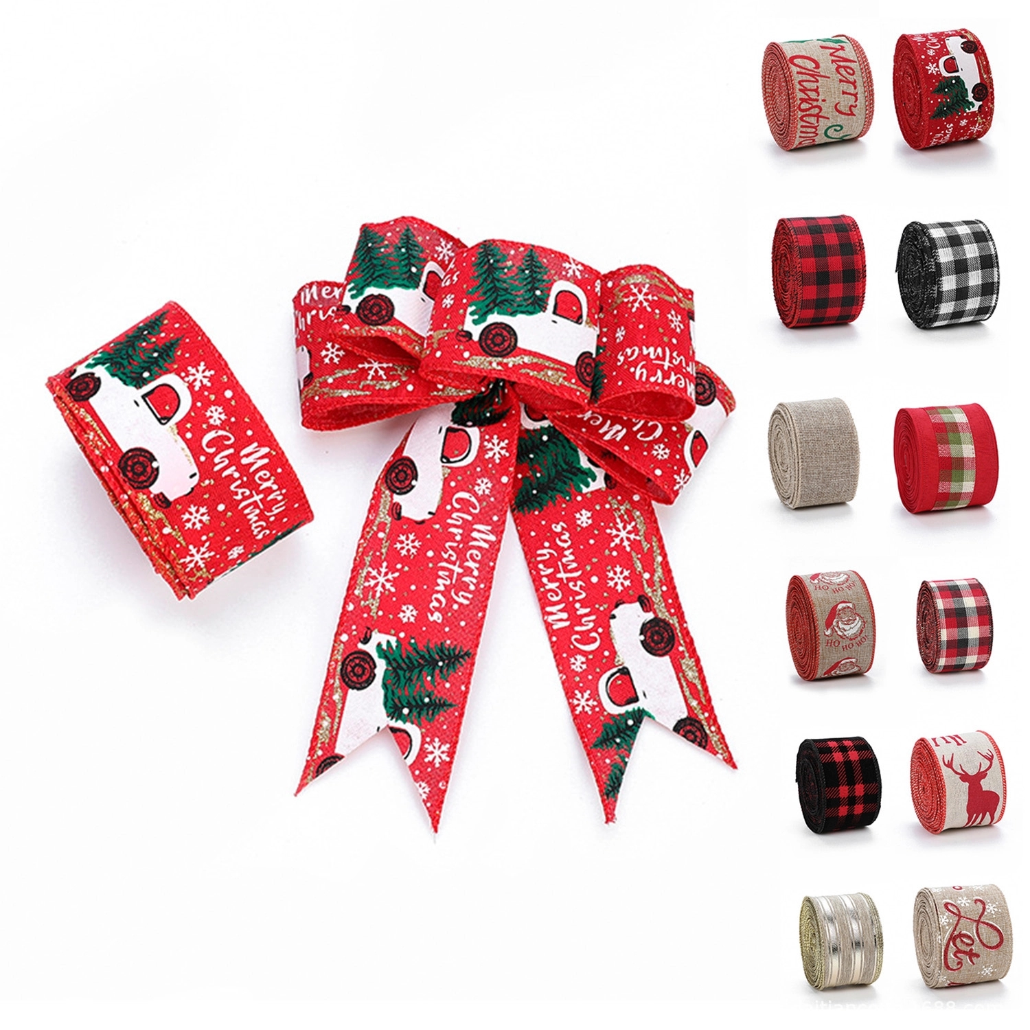 Wrapping Ribbon Christmas Design Decorations 12