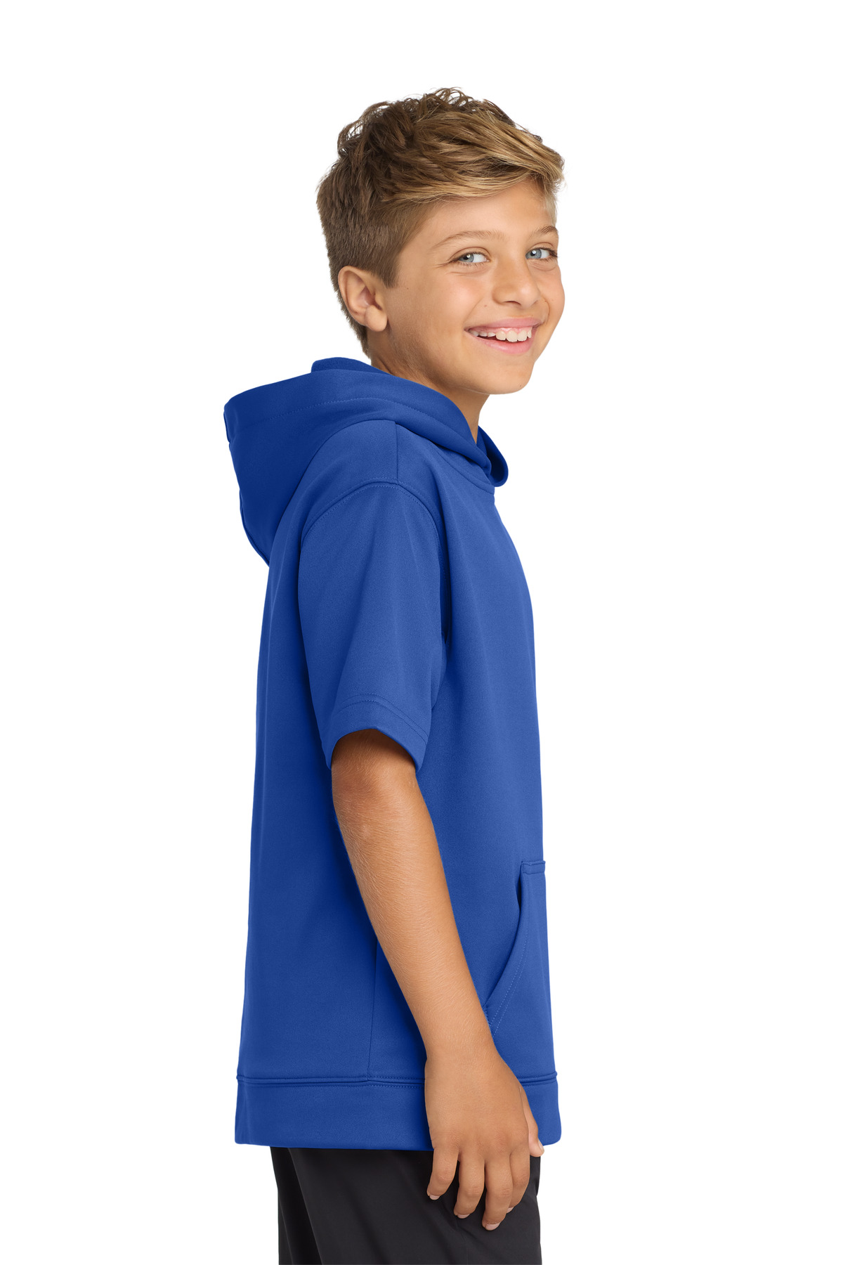 Sport-Tek Youth Sport-Wick Fleece Short Sleeve Hooded Pullover. YST251 27