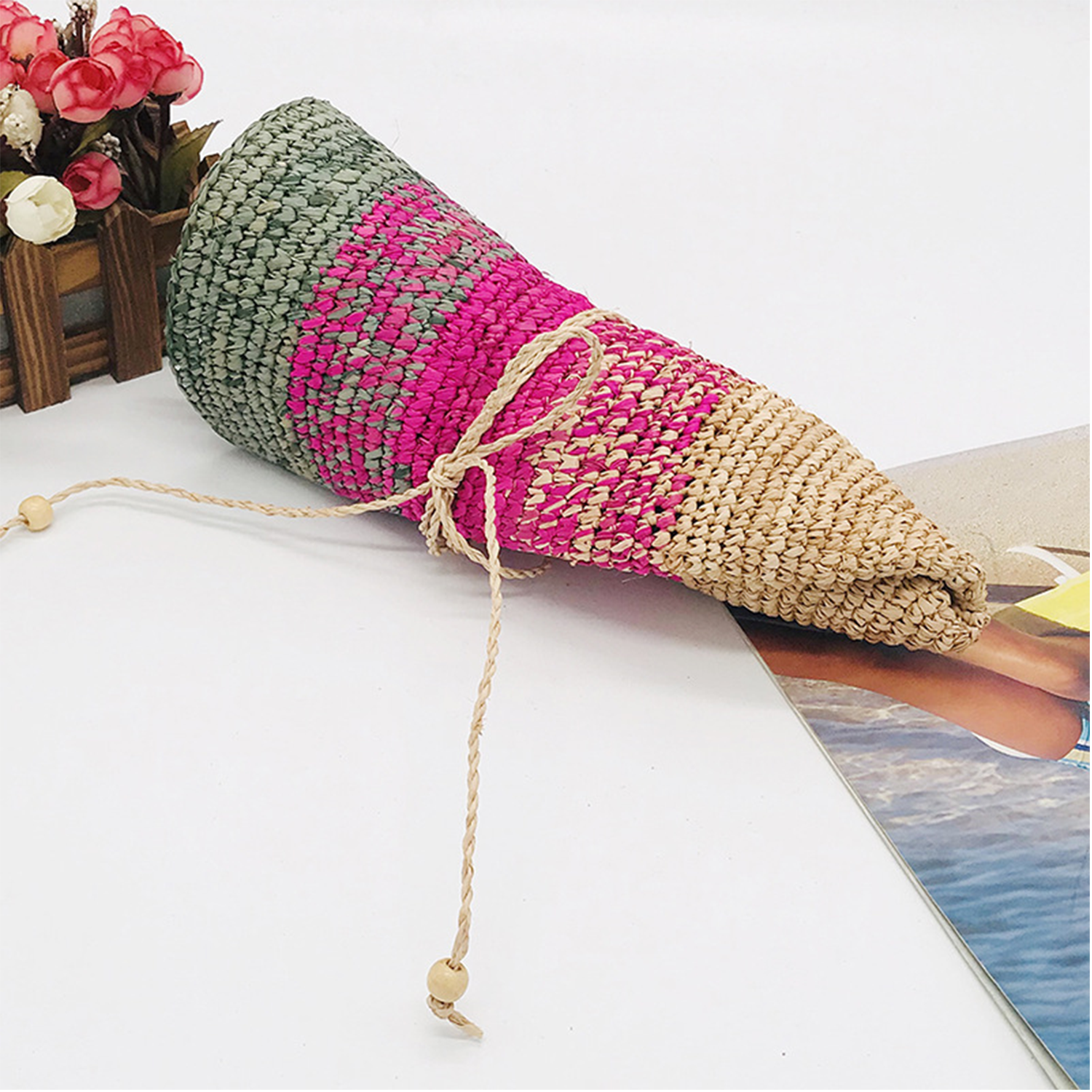 Wide Brim Foldable Straw Hat 6