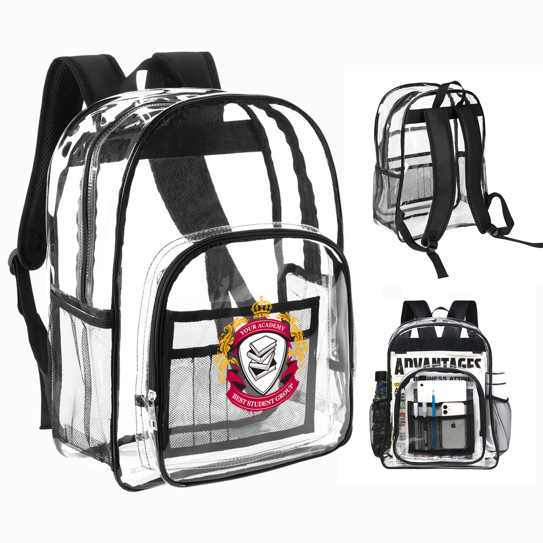 Heavy Duty School Security Clear Backpack 3