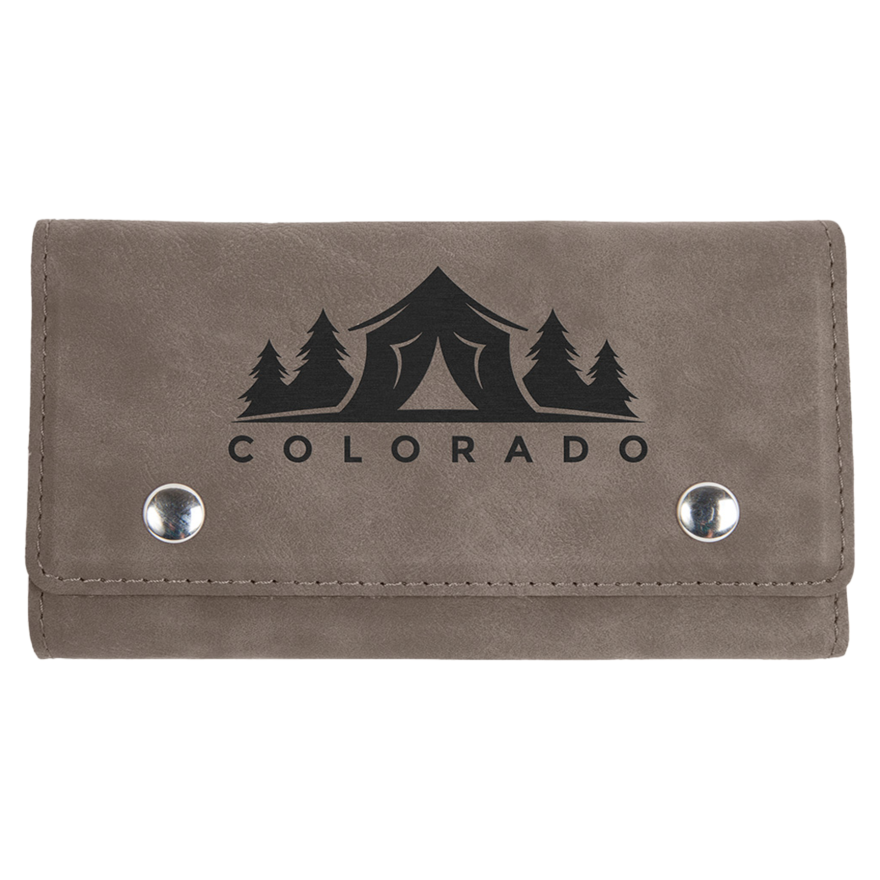 Gray Leatherette Card & Dice Set