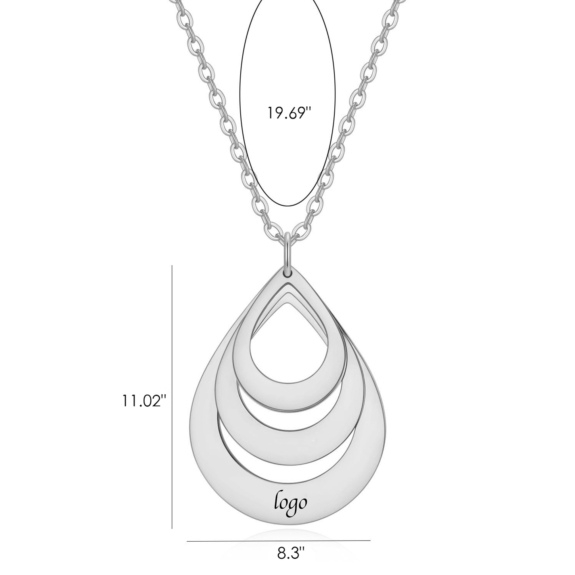 MOQ100 Engraved Necklace For Mother's Day 5
