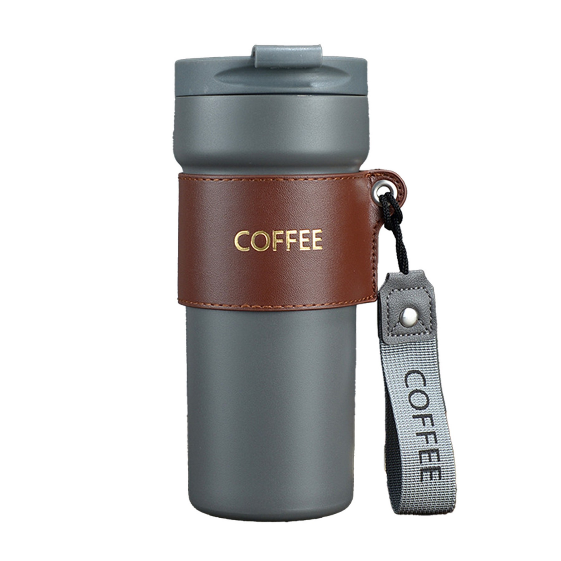 Stainless Steel Coffee Mug with Ziplock Lid 9