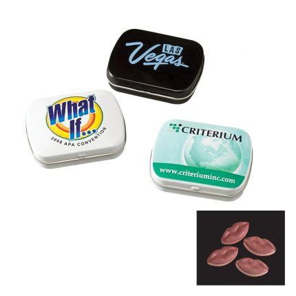Domed Tin with Lip Shaped Mints 1