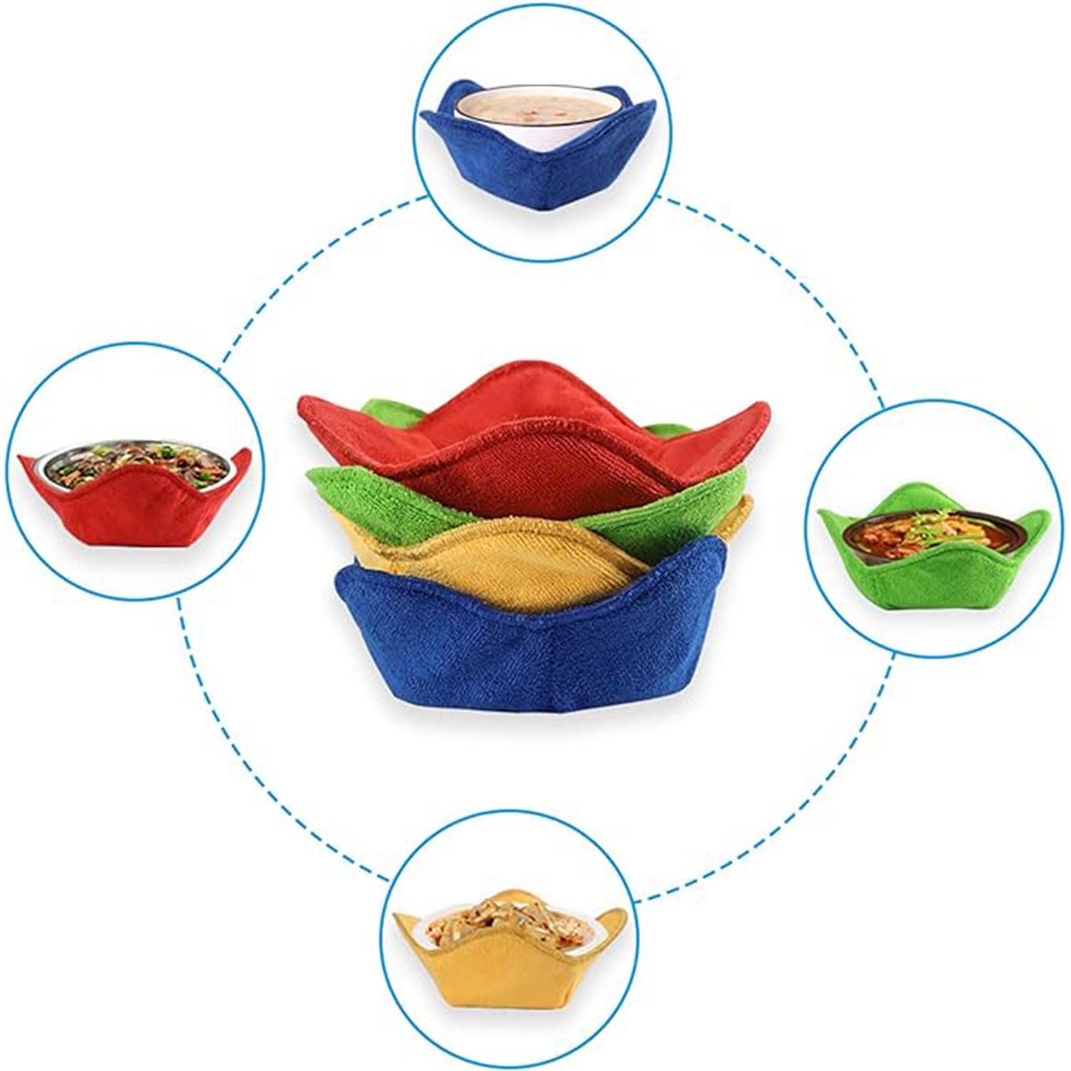 Microwave Bowl Cozy Holders for Hot Food 2