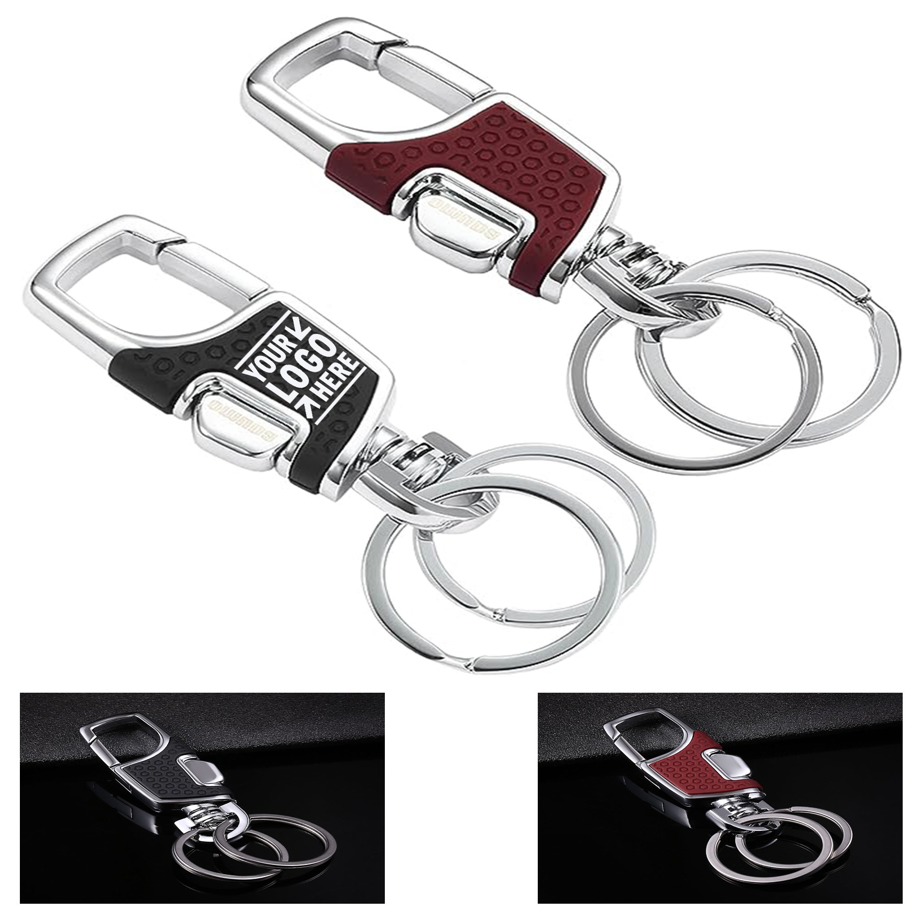 Men Stainless Heavy Duty Car Keychain Elegance Key Holder 3
