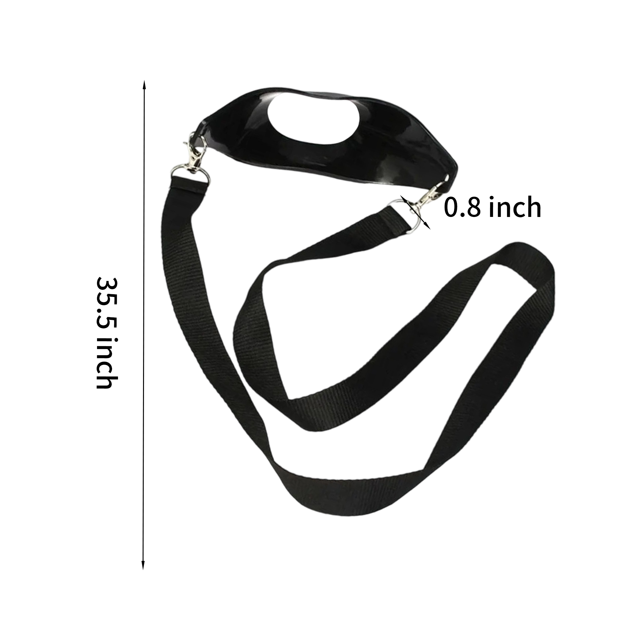 Polyester Wine Glass Holder Neck Strap With Dual Swivel Hook 35.5" x 0.8" 3