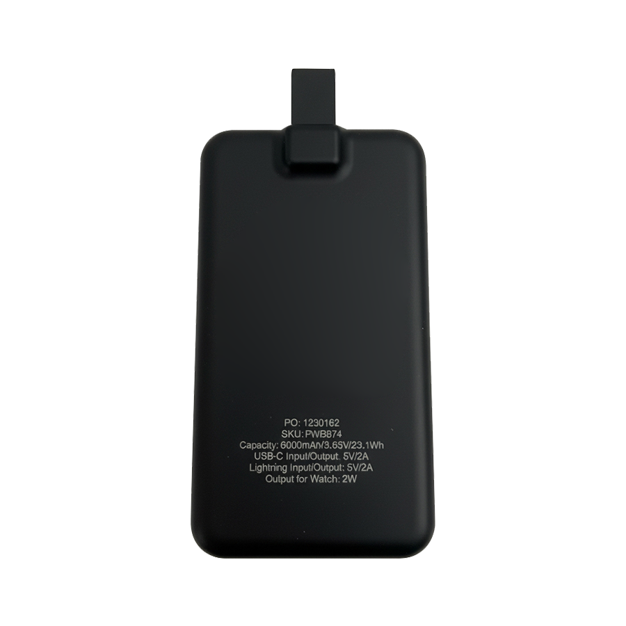 6,000mAh PowerBank With Illuminating Logo and Lightning to USB-C Cable 18