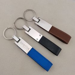 Leather Strap Metal Keychain 2