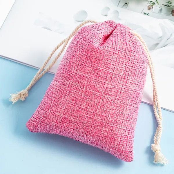Custom Linen Drawstring Bag 6