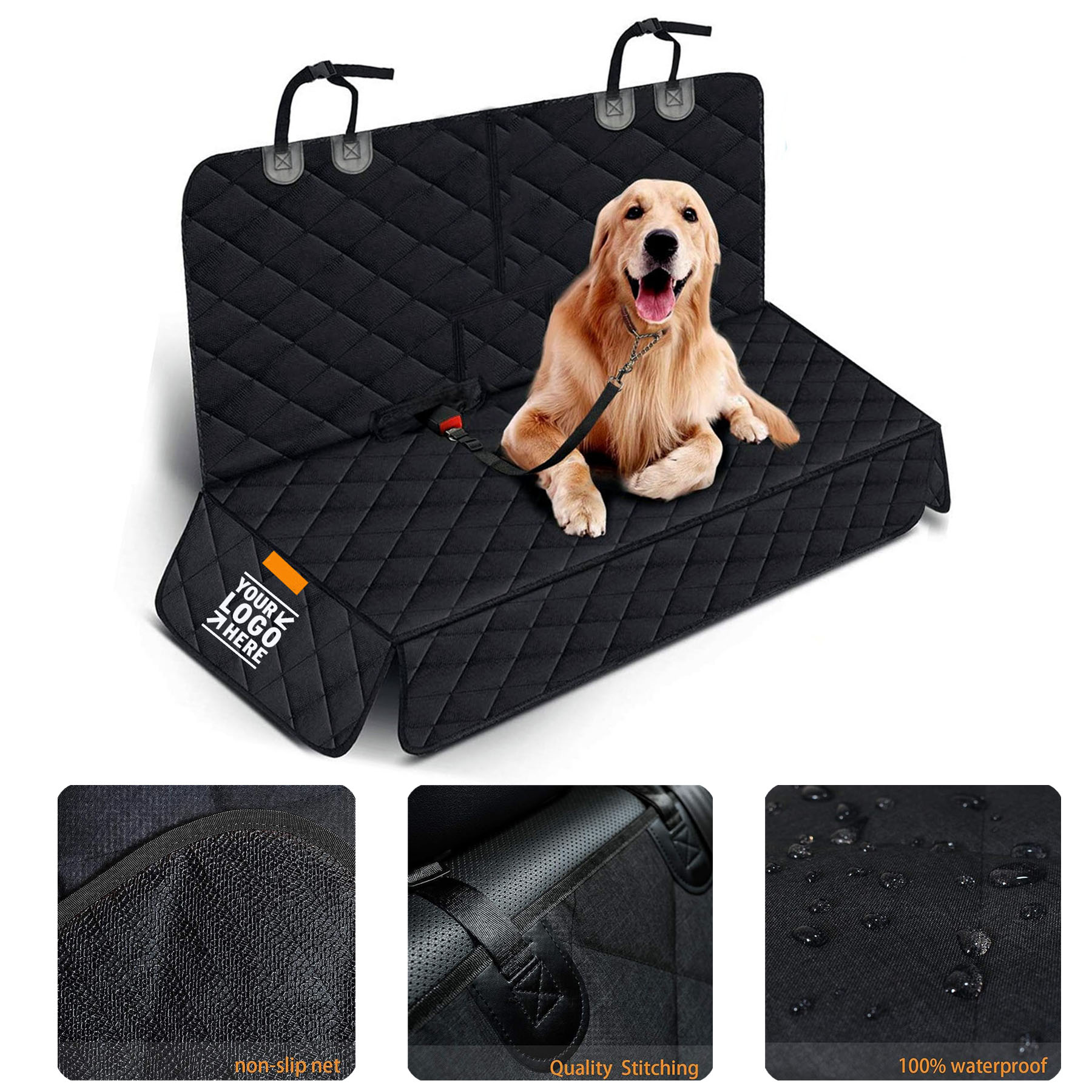 Waterproof Durable Scratch Proof Nonslip Washable Bench Pet Dog Car Back Seat Cover 2