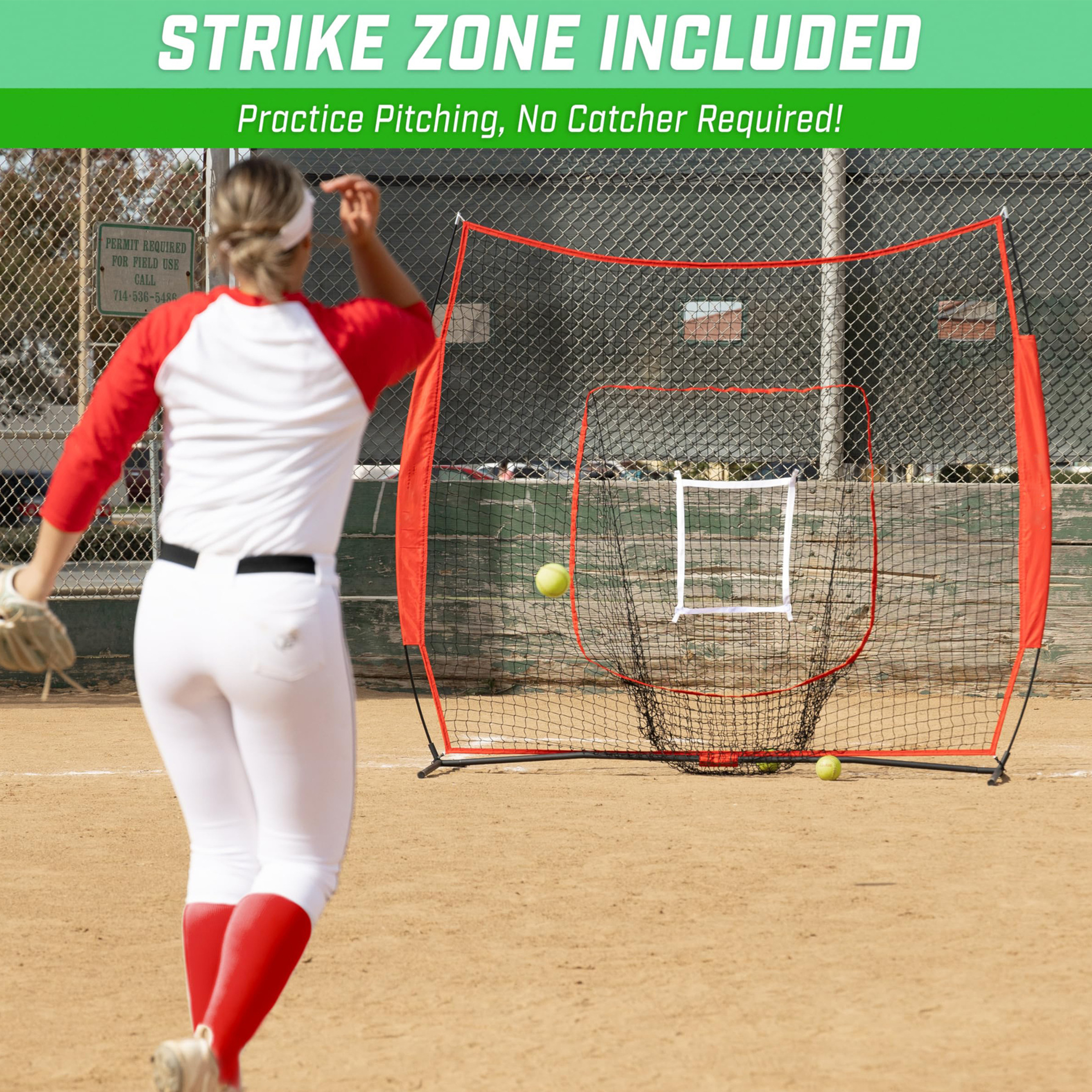 Polyester Portable Baseball Practice Rebound Net 4